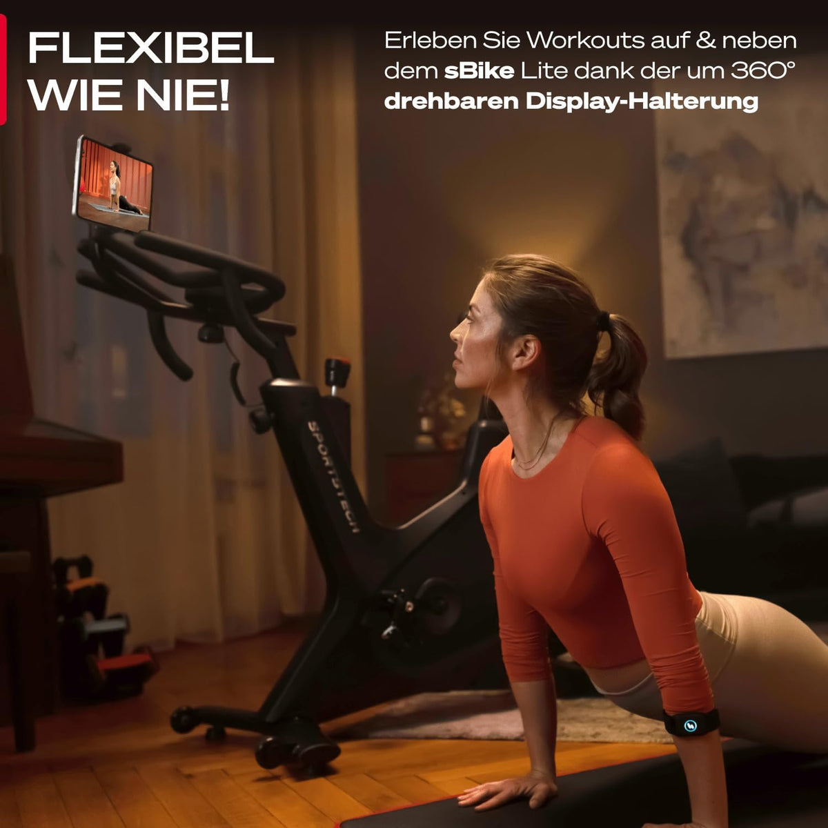 Sportstech Sbike Lite: Heimtrainer mit App & Tablet-Halterung