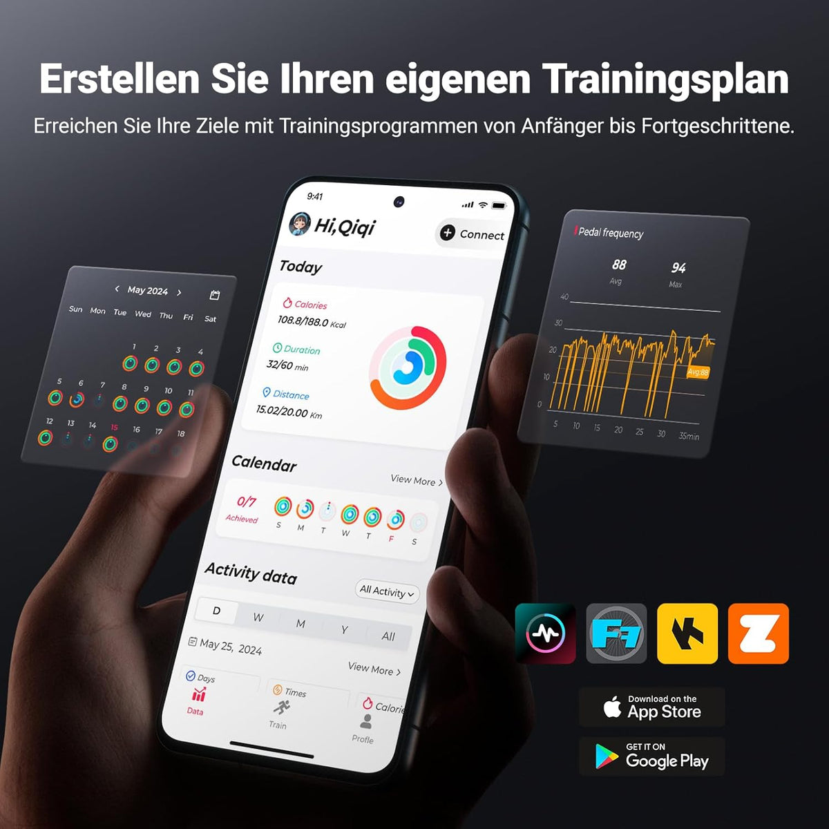 MERACH Heimtrainer: Leises Magnetrad mit App-Steuerung
