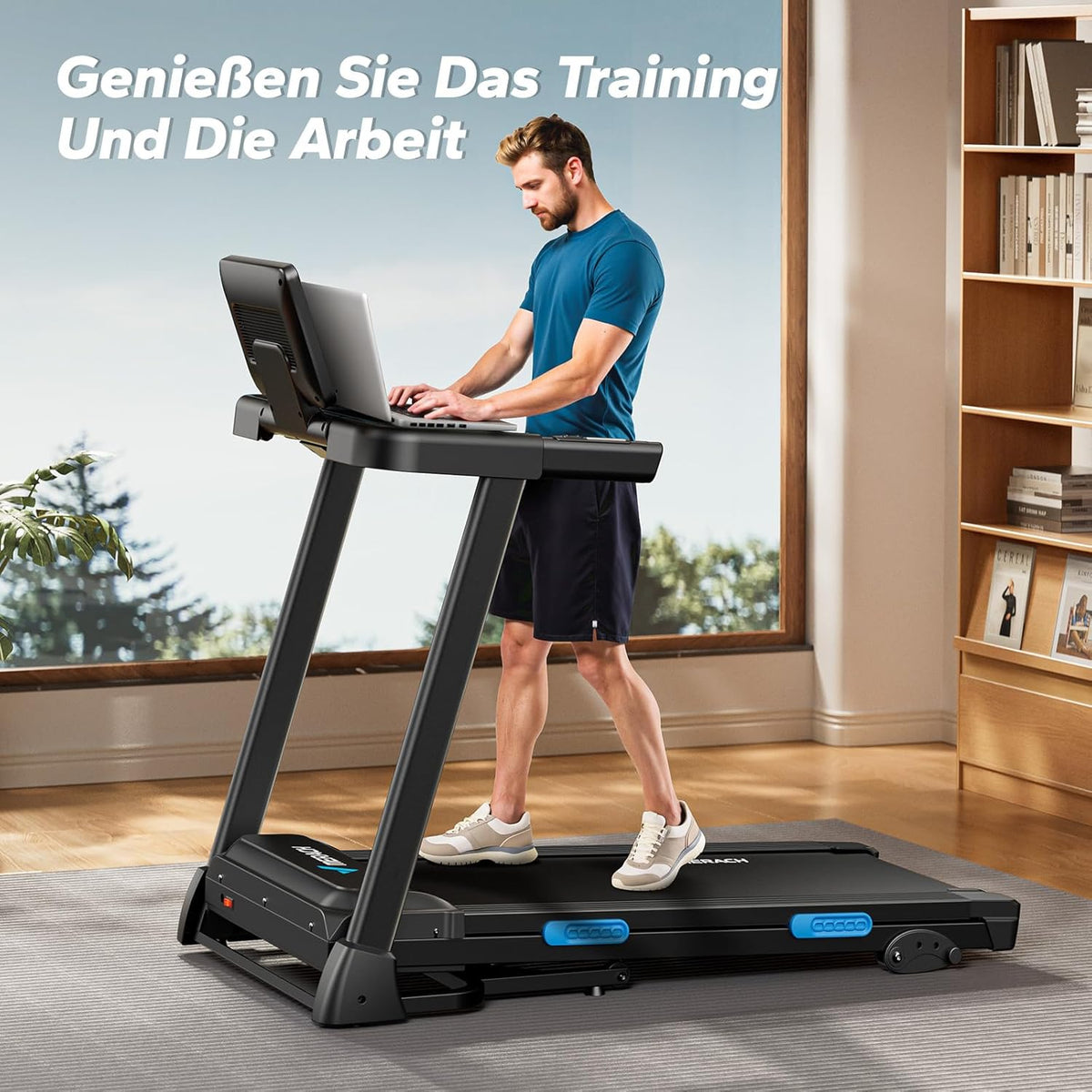 MERACH Klappbares Laufband: 2,5 PS, Steigung, 0,8–12 km/h für Zuhause